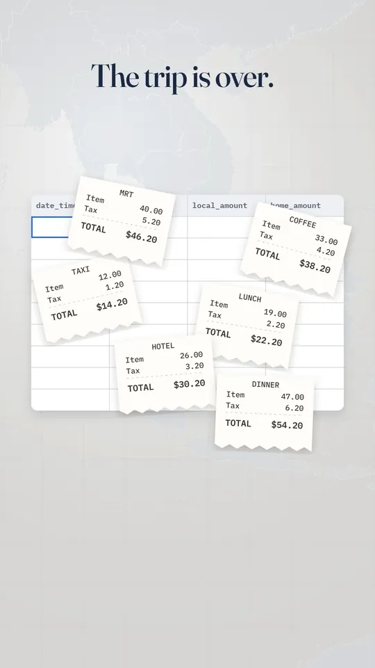 Still image for: How to make an expense report from a business trip with receipts, PDF and CSV