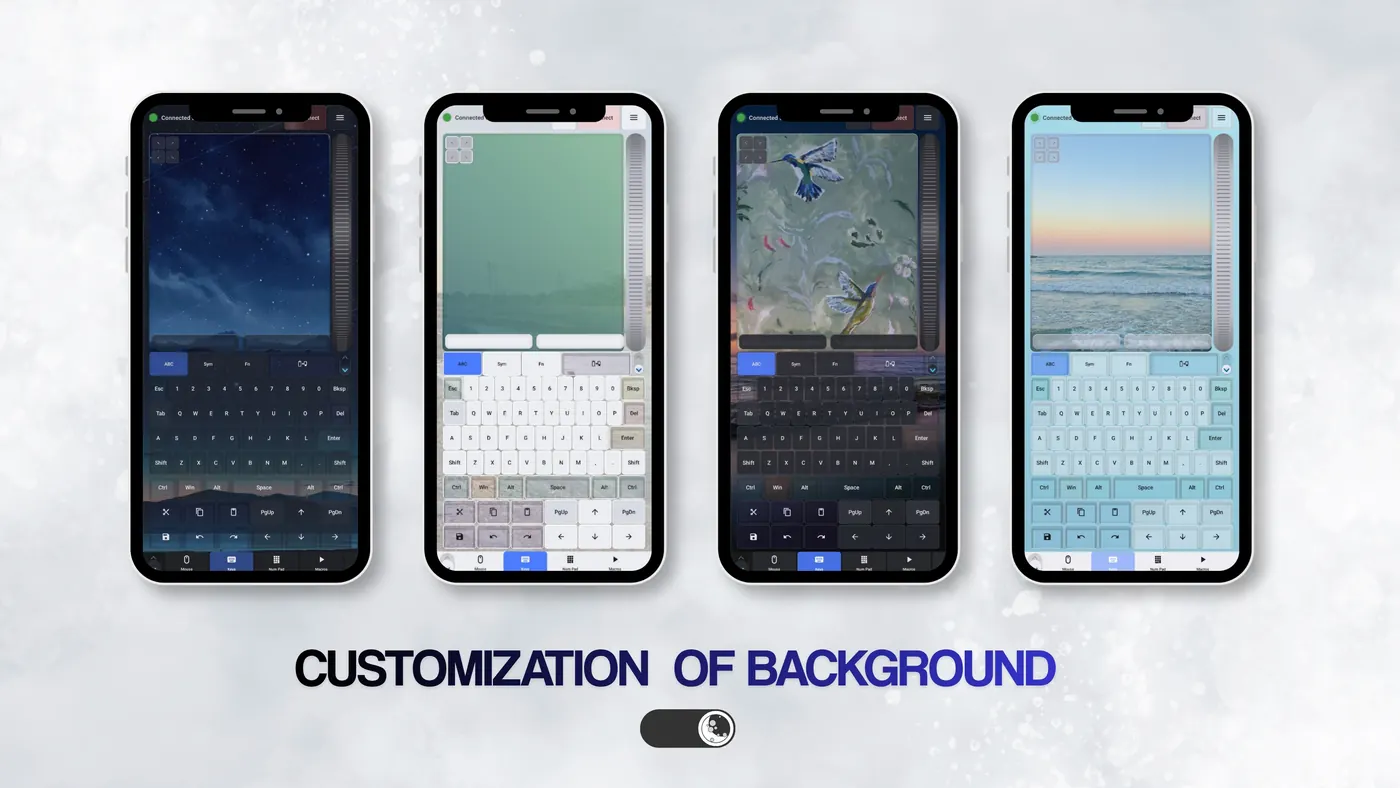 Customisation of background